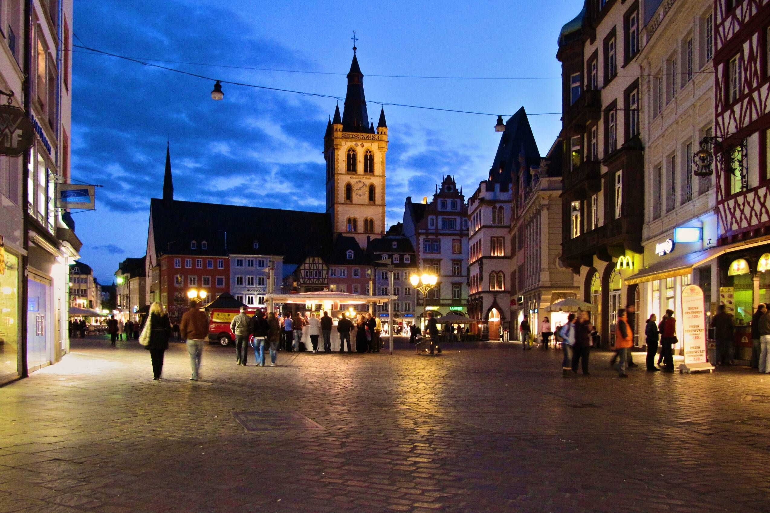 trier, evening atmosphere, church square, night, trier, trier, trier, trier, trier